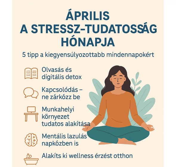 Április a stressz-tudatosság hónapja – 5 tipp a kiegyensúlyozottabb mindennapokért