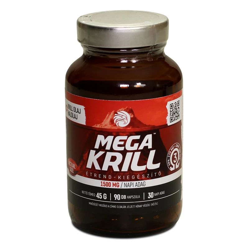 MEGA KRILL 1500 mg Krill olaj + halolaj maradjegyensulyban